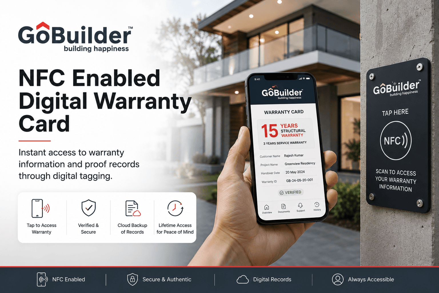 NFC Enabled Digital Warranty Card audit differentiator visual